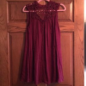 Red lace dress. Size small.